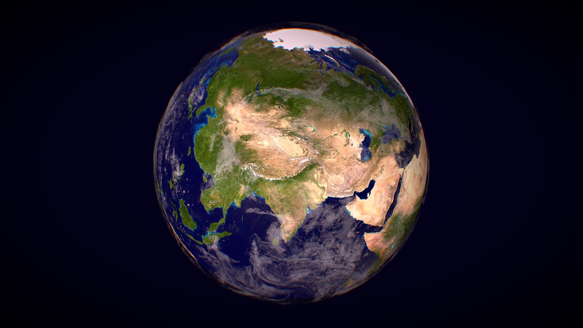 Realistic 3D Earth Model With 4K Textures