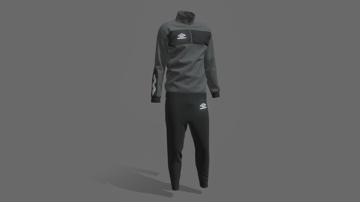 Fleece half zip - sportswear clothing 3D Model