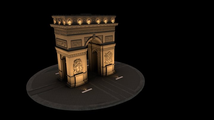 Arc de Triomphe 3D Model