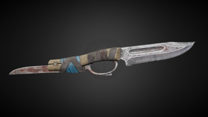 Post-Apocalyptic Knife 3D Model