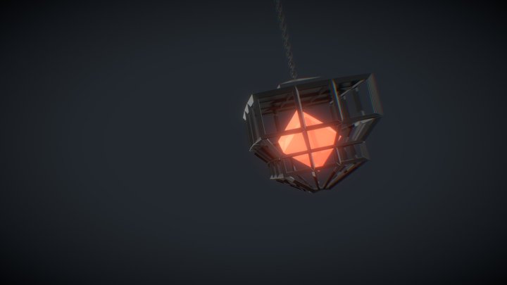 Low Poly simple ceiling lamp 3D Model