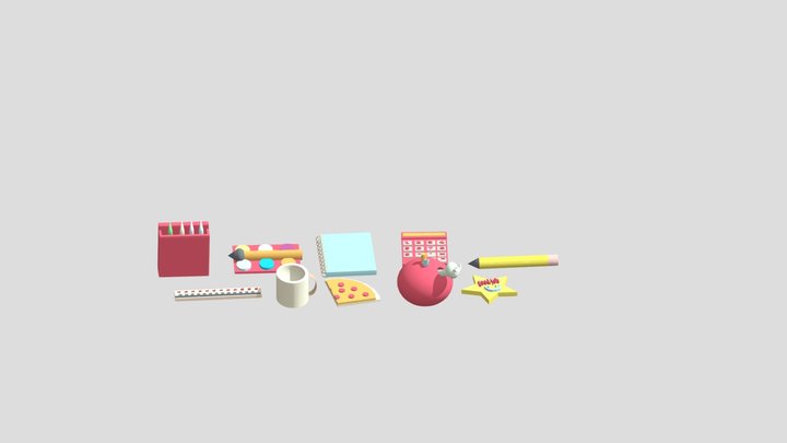 Teacher Items 3D Model
