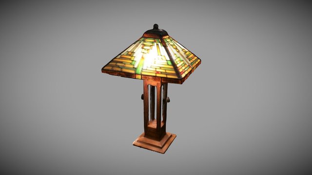 Arts And Crafts Lamp Final 3D Model