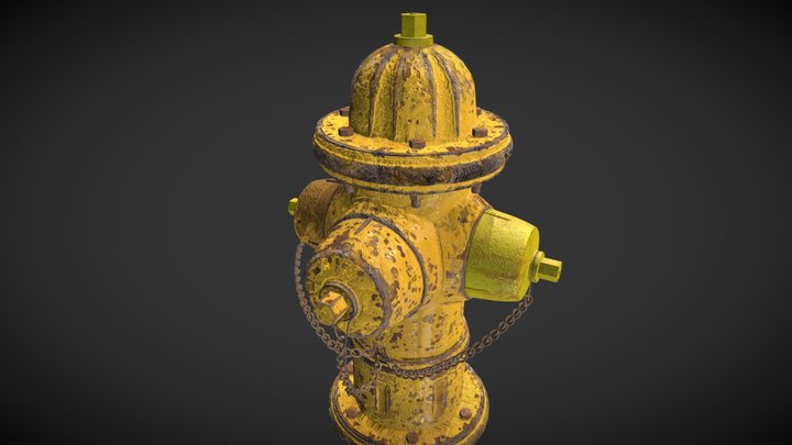 Eroded Fire Hydrant (With Replacement Parts) 3D Model