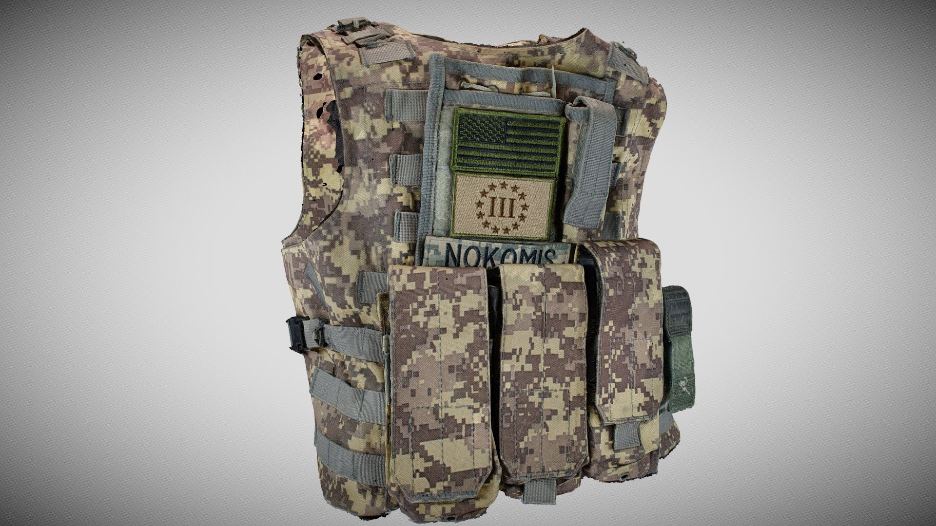 US Military Tactical Vest - Buy Royalty Free 3D model by