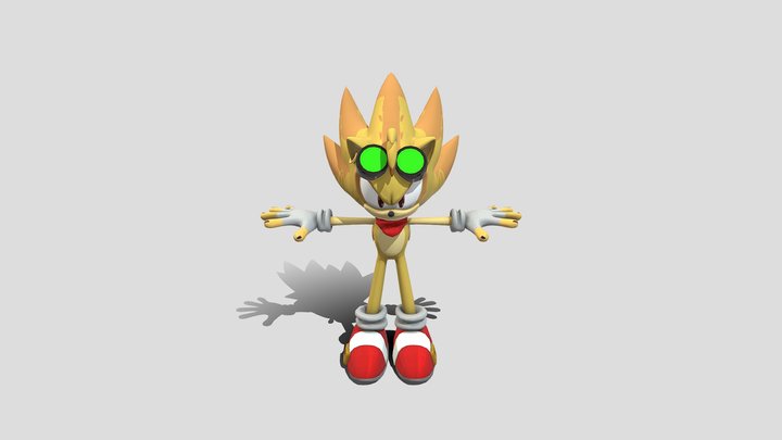 (reguler) super sonic | sonic roams 3D Model