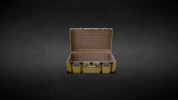 OLD TRAVEL CASE - OPEN 1000k 3D Model