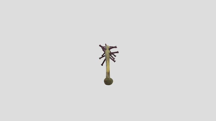 Baseball bat with nails