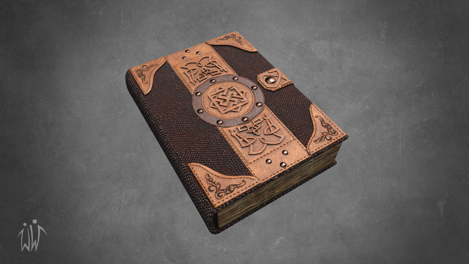 3D model Vintage Magic Book - This is a 3D model of the Vintage Magic Book. The 3D model is about calendar.