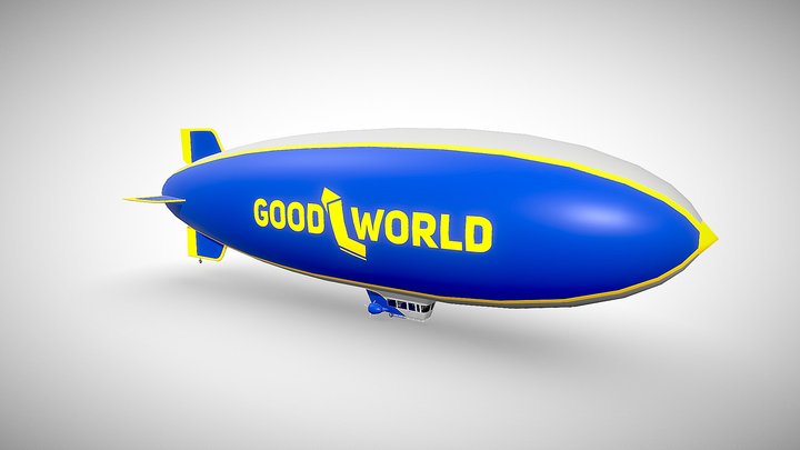 UNDERPOLY: Free Generic Airship 3D Model