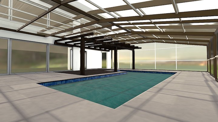 Cobertura de Piscina em Camaquã 3D Model