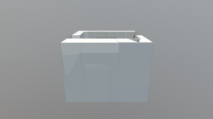 Kitchen new House old white 3D Model