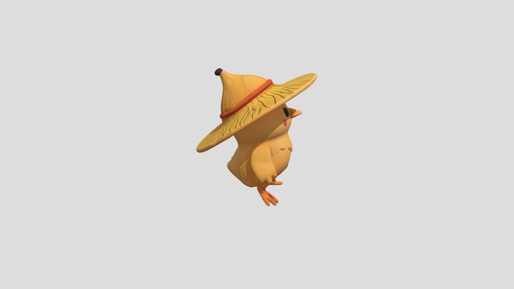 Pollito caminando 3D Model
