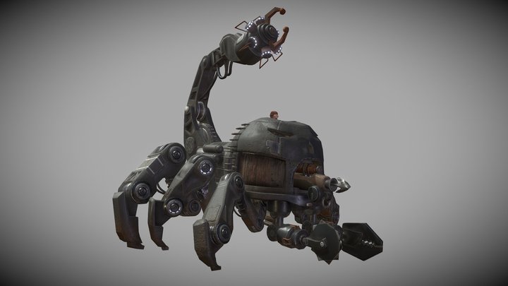 ENC Walker - Steampunk mech 3D Model