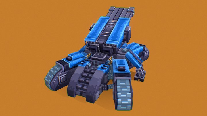 Blockbench - Starcraft Seige Tank 3D Model