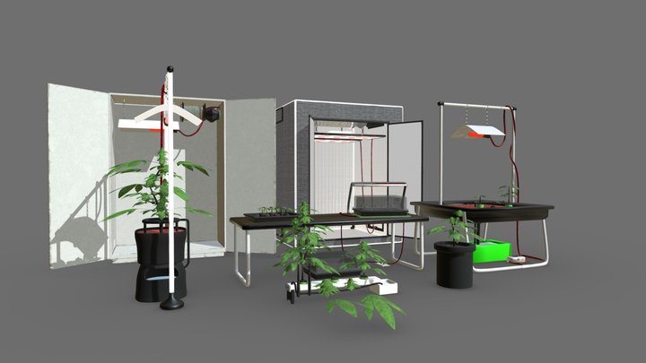 Grow Room Setup 3D Model