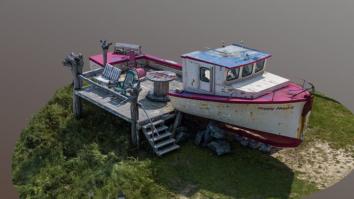 Happy Hours - Salmon Beach Boat, New Brunswick 3D Model