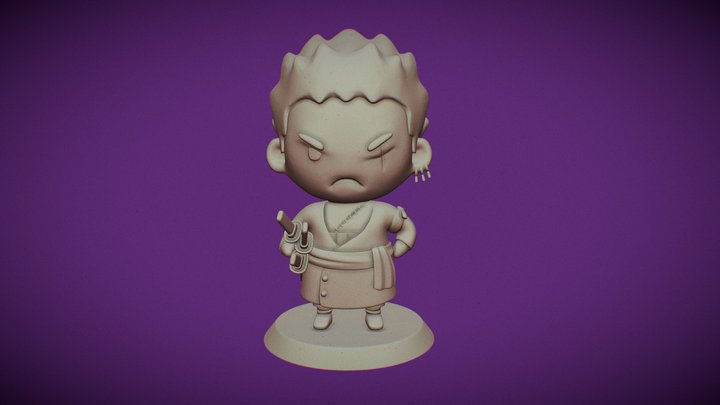 Zoro Chibi - One Piece 3D Model