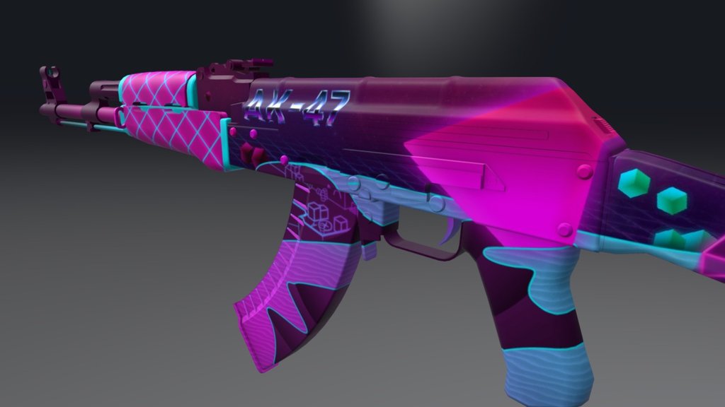 Ak-47 | NEON DUST - 3D model by C.P.C. 🪐 (@CPcompany) [4e07bb9] - Sketchfab