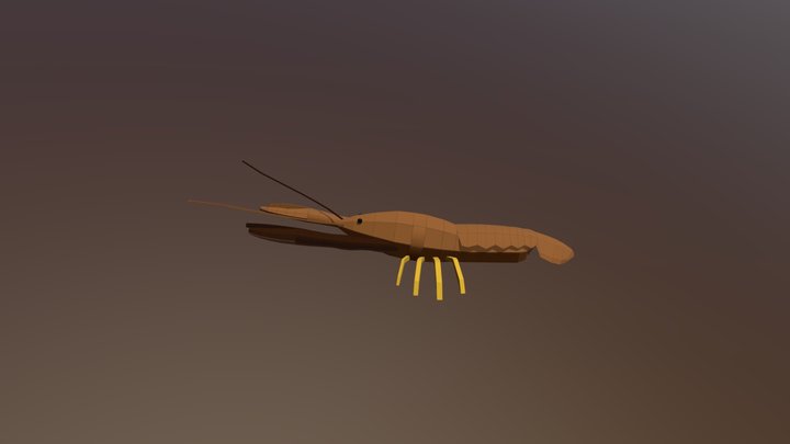 White Clawed Crayfish 3D Model