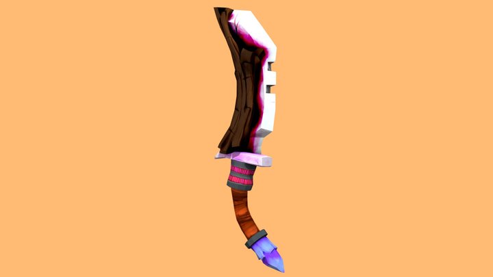 Painted Soul Dagger 3D Model