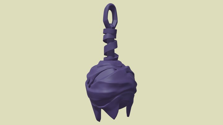 Valorant Omen Grim Delight Gun Buddy Keyring 3D Model