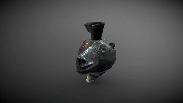 Llama Head of Effigy Vessel 3D Model