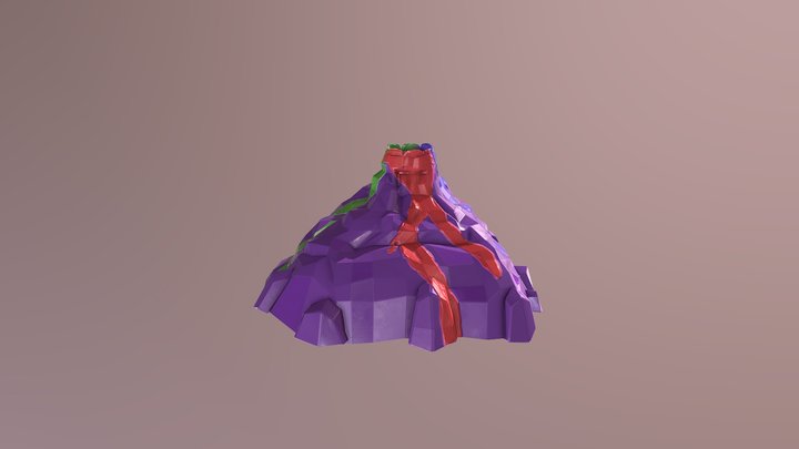 Crystal Volcano 3D Model