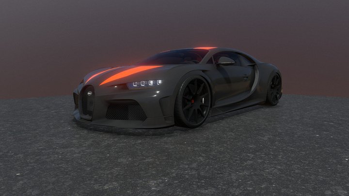 Bugatti Chiron Super sports 300+ 3D Model