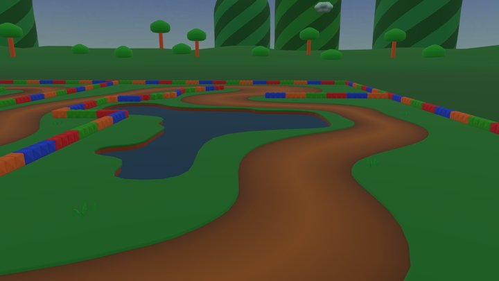 SNES Donut Plains 2 3D Model