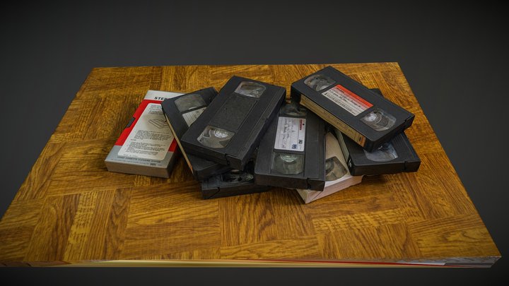 Old VHS videotapes photogrammetry scan 3D Model