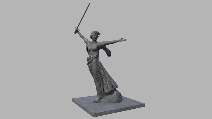 The Motherland Calls Statue 3D Model