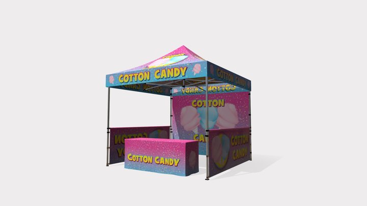 Celina Tent US-Cotton Candy Tent 3D Model