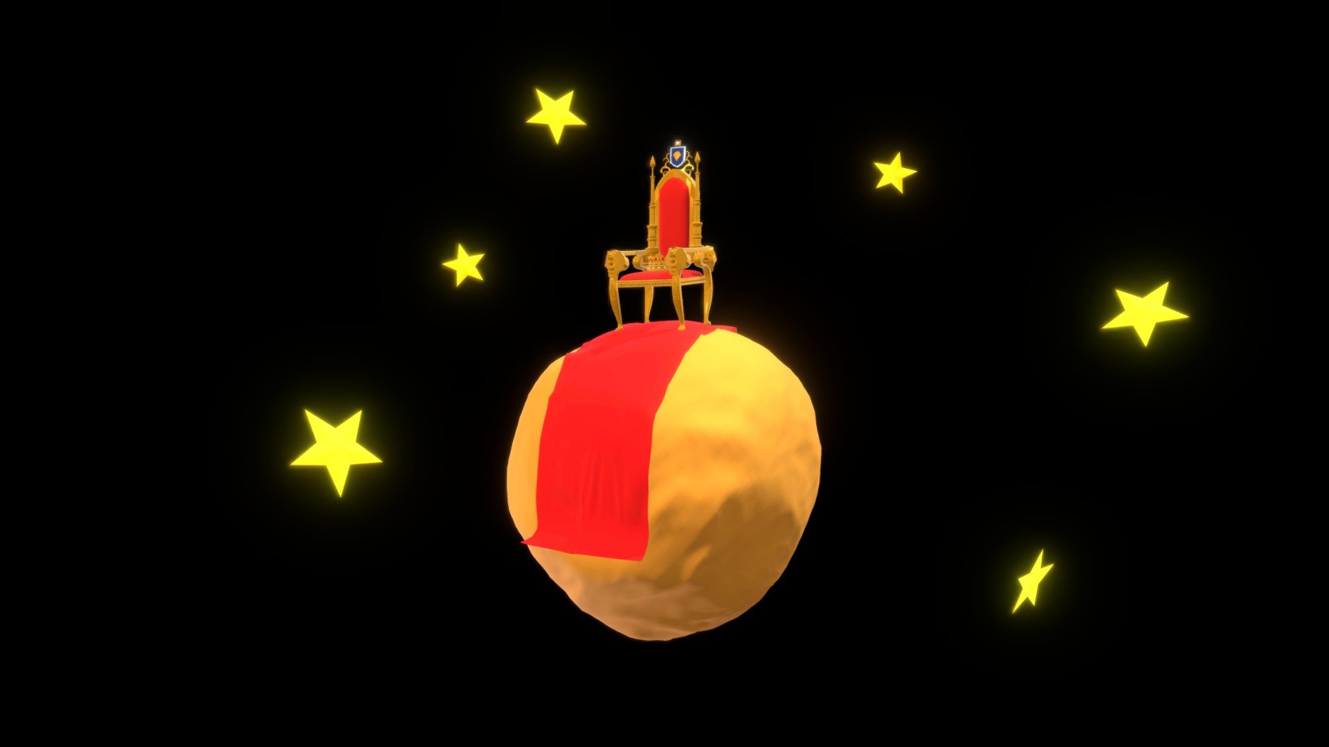 The King planet - 3December2021 Day 5 : Royalty — Sketchfab embed 3D viewer