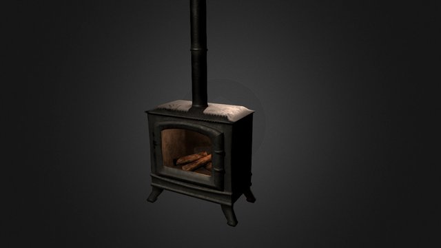 Wood-burning stove 3D Model