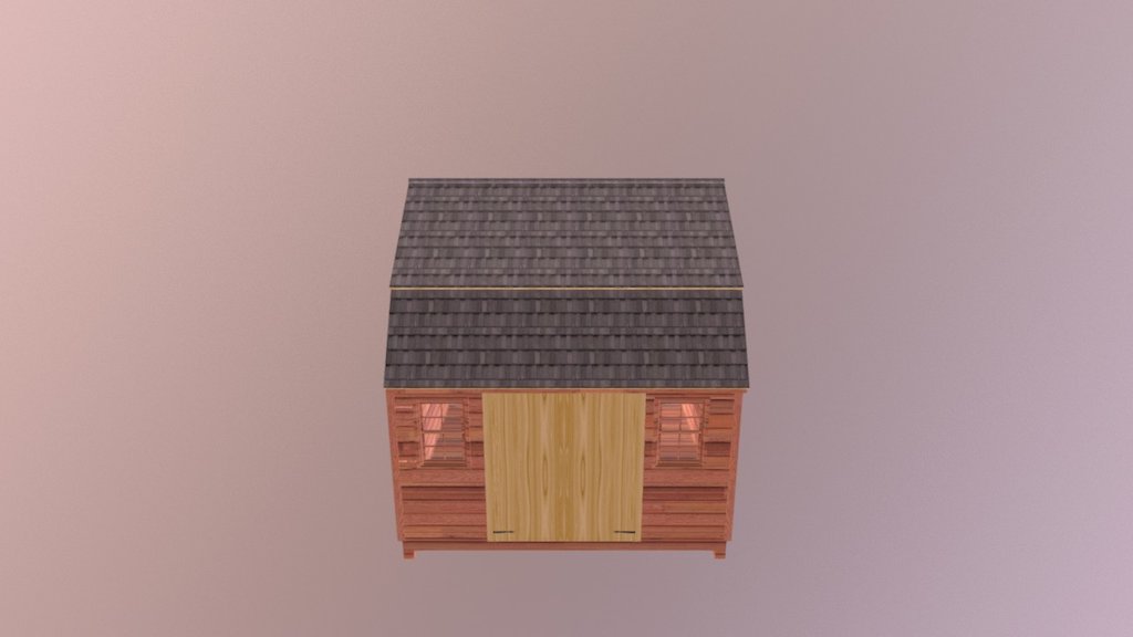 Gambrel Style - Cedar Clapboard - Miore Black - - 3D model by margolis ...