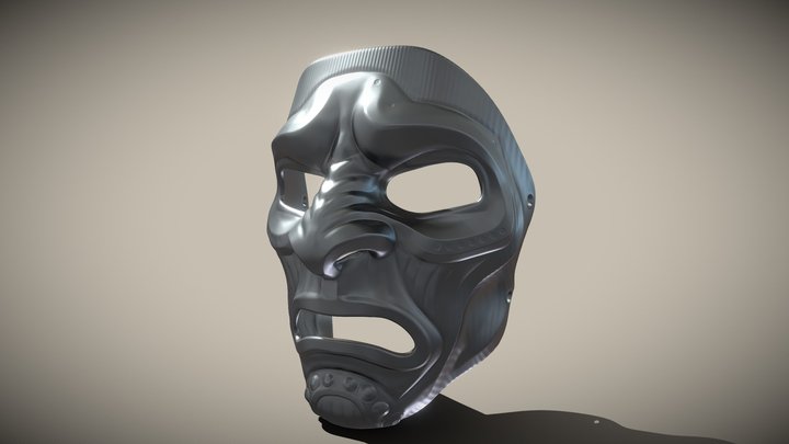 Samurai mask 3D Model