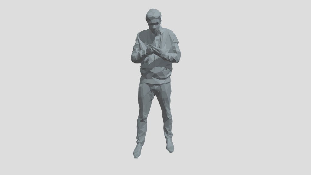 Lowpoly Smoking Man