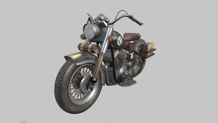 Motorcycle / Harley Davidson 1949 3D Model