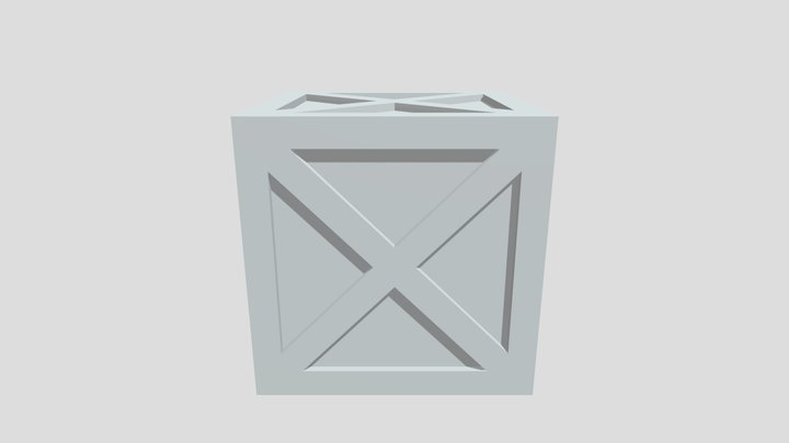 simple little wooden box 3D Model