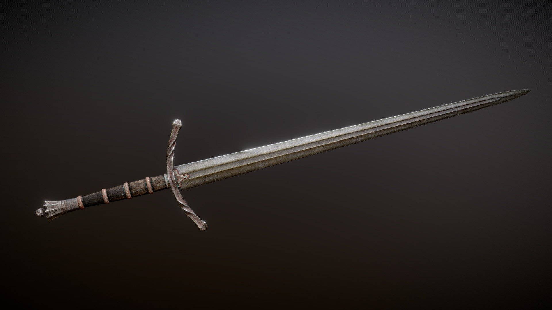 Longsword - PBR Material - Hero's asset - 3D model by Bruno (@Tortillon ...