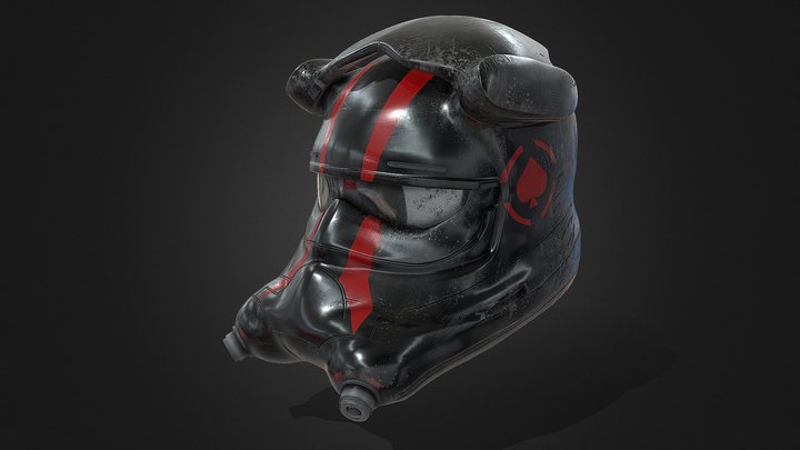 Star Wars TIE pilot helmet 3D Model