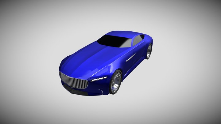 Low Poly Mercedes-Benz Vision Maybach 6 Concept 3D Model