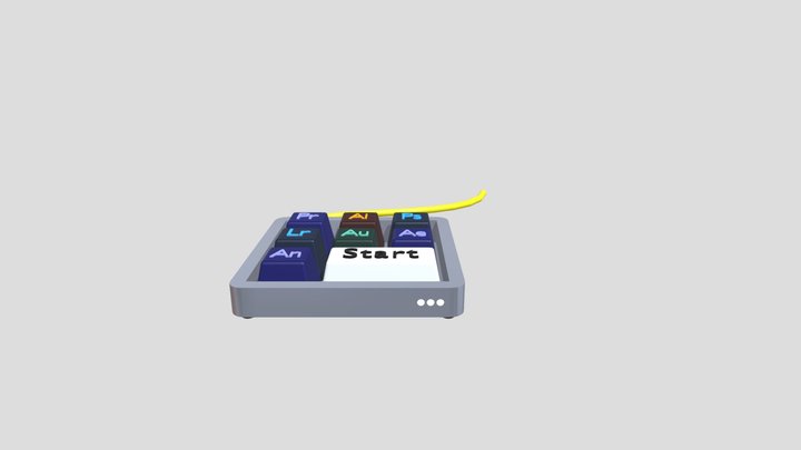 Simple Adobe Keyboard Shortcut 3D Model