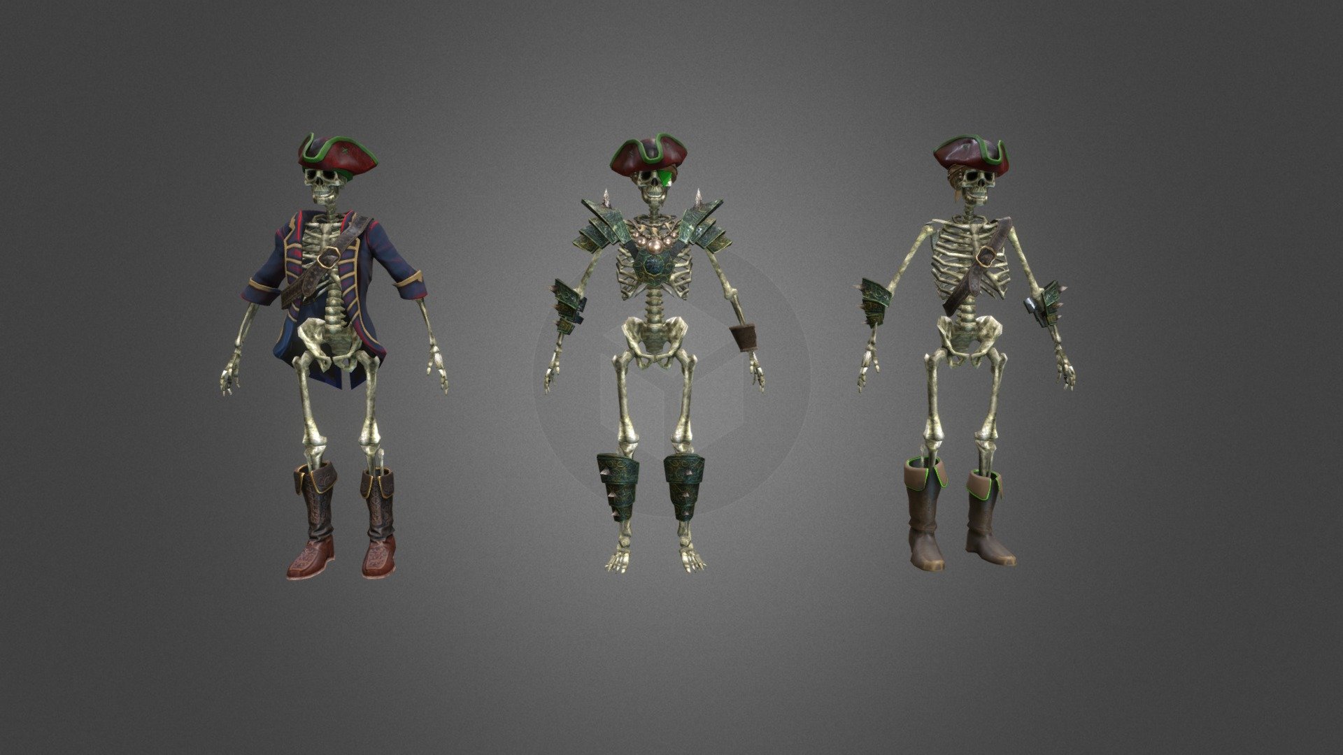 Melee Plunderer Skeletons - 3D model by Portalarium [4e19df7] - Sketchfab