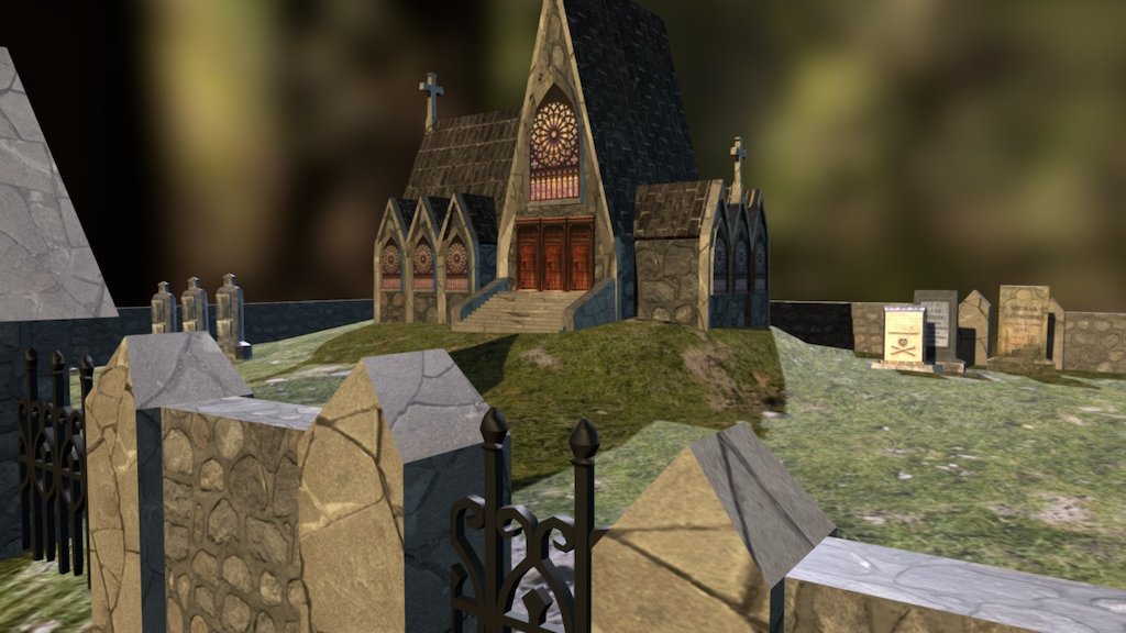 Churchyard - 3D model by Tiia Tuulia (@tiiatuulia) [4e1a37e] - Sketchfab
