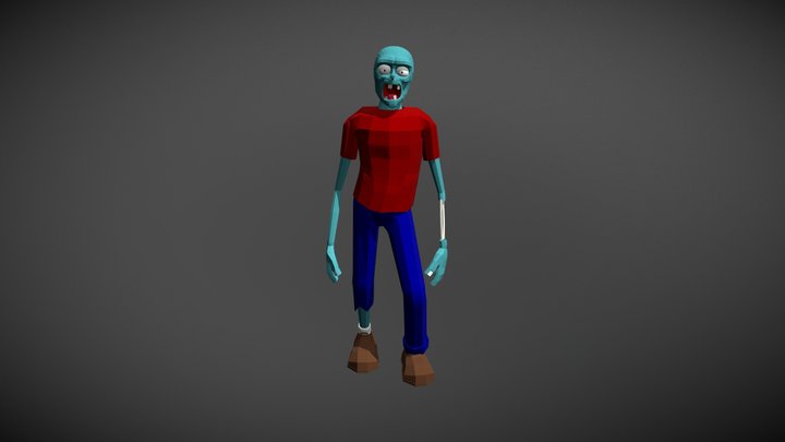Low Poly Zombie 3D Model