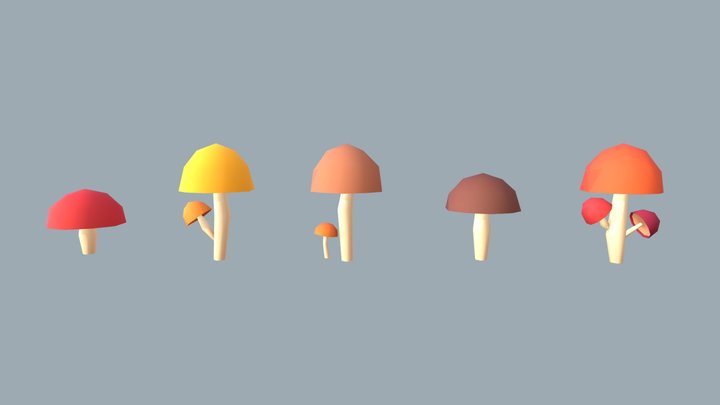 Mushroom Pack [Stylized] 3D Model