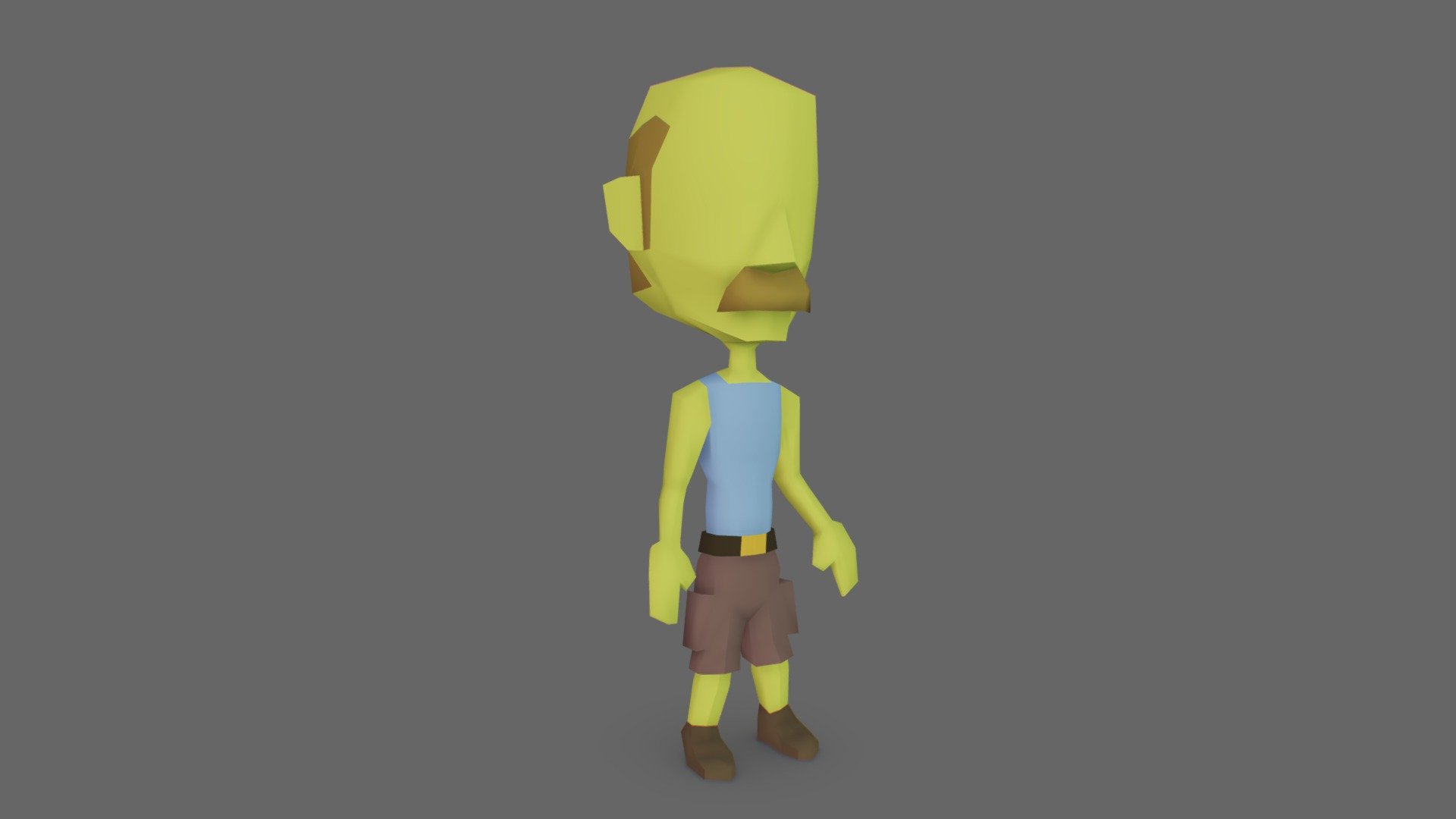 Lowpoly BBQ Dad Zombie