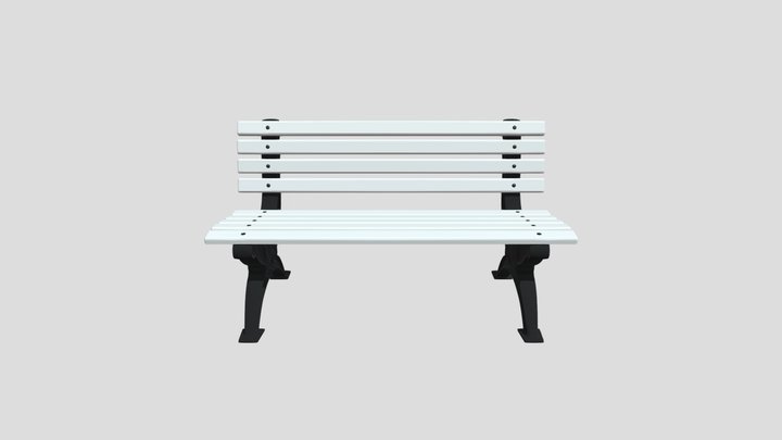 Classic Park Bench 3D Model